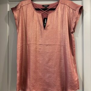 Express Metallic Rose Blouse